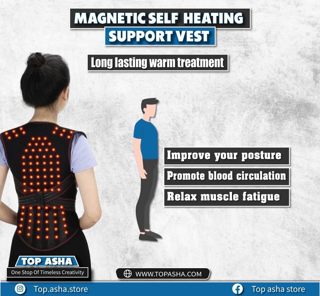 Back Support Belt - Self Heating & Soothing Back Brace Made With Breathable  Materials & 20 Magnets For Optimal Pain Relief